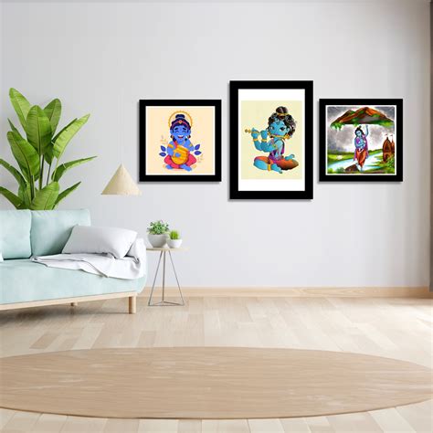 Buy Bal Krishna Painting Online In India | Art Frame Set of 3 ...