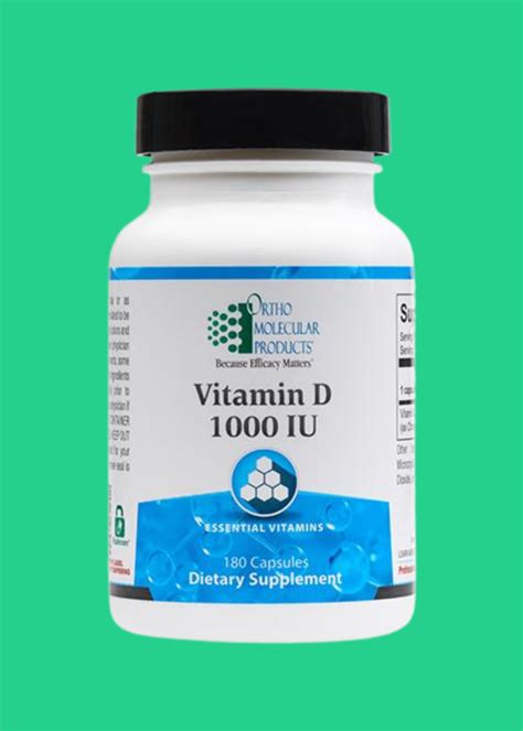 Ortho Molecular Products | Vitamin D 1000 IU 180 Capsules - Lone Star Vitality