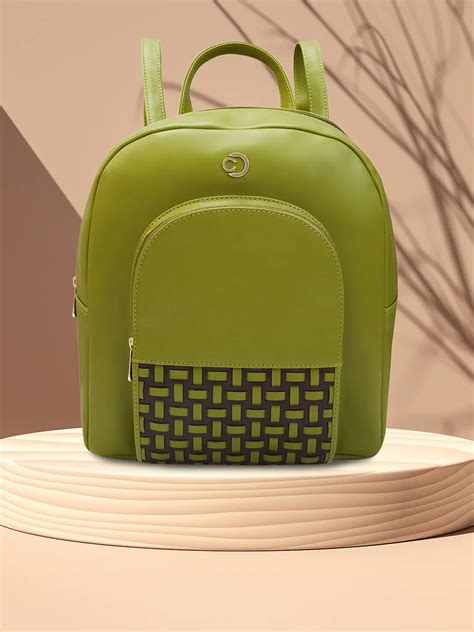 Buy Caprese Zeta Backpack Large Quilted Women'S Bag Olive @ Rs.3299 ...