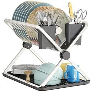 AORDEY Dish Drying Rack for Kitchen Counter Sink Organization and ...