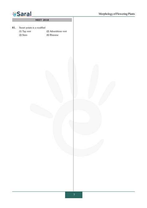 Morphology of flowering plants - NEET Previous Year Questions with ...