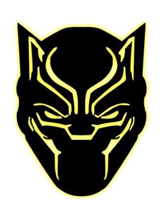 Buy FASHIONCREET Black Panther Superhero Wooden Logo Backlight ...