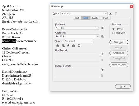 Grep InDesign 的图像结果