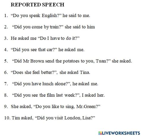 Image result for Reported Speech Yes No Questions