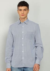 PARX Men Printed Casual White Shirt - Buy PARX Men Printed Casual White ...