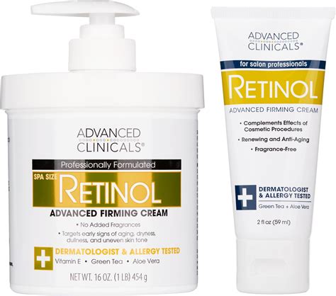 Amazon.com : Advanced Clinicals Retinol Body Lotion | Crepey Skin Treatment | Unscented Firming ...
