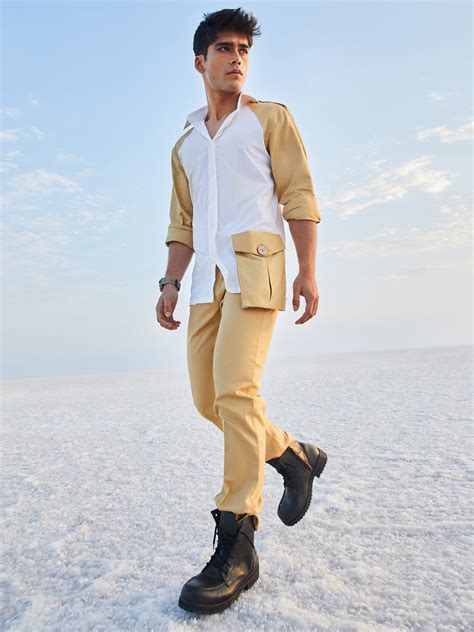 Nikhil Thampi Khaki Trousers - Men Trousers – Crimsoune Club