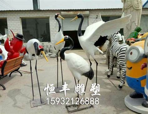 玻璃钢丹顶鹤，仿铜动物雕塑_河北卓景雕塑公司