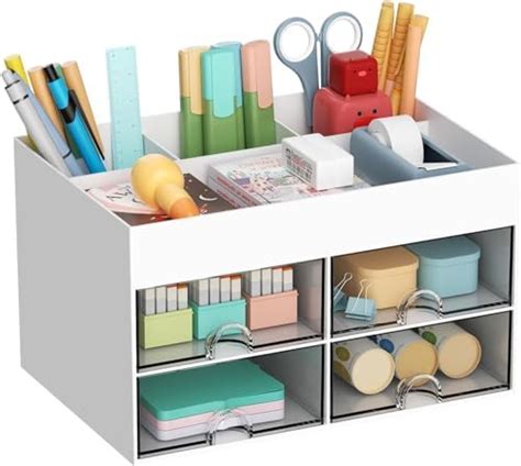 Climberty® Desk Organizer - Pen Organizer with 2 Drawer, Multi ...