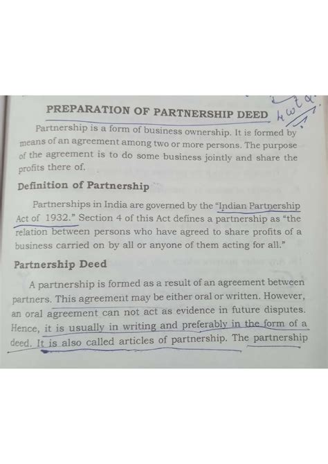 Partnership deed - Business Communication And Management Information ...