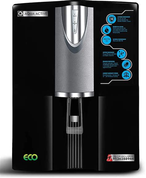 Aqua Active Copper + Mineral Ro+Uv+Uf 10 to 12 Liter Ro + Uv + Tds ...