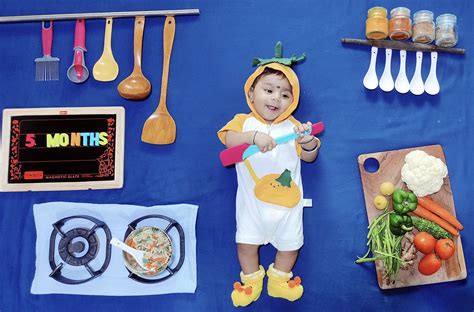 Baby Chef | Master Baby Chef | Kitchen Theme ideas for baby photoshoot ...