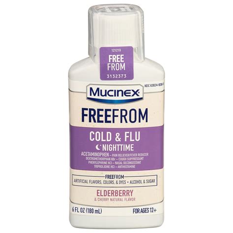 Mucinex Cold and Flu Nighttime Suppressant - Elderberry 6 fl oz | Shipt