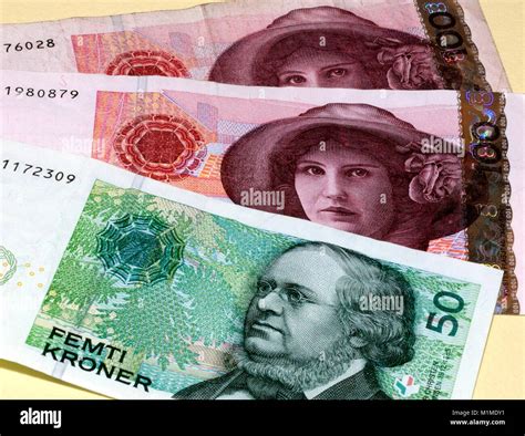 Norwegian Krone Currency Bank Note Stock Photo - Alamy
