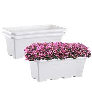 Kuber Industries 3 Pcs Window Planters | 17 Inches Flower Pots for ...