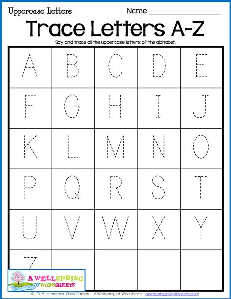Free Printable Alphabet Trace Letters: A-Z - Download Free Printable