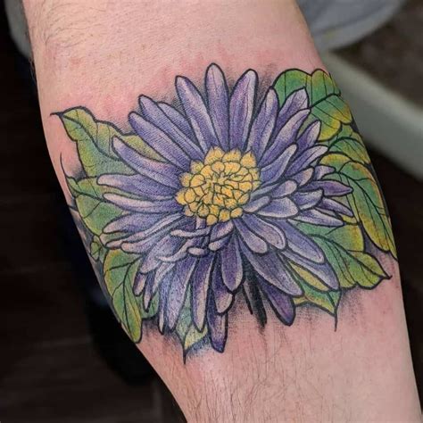 Aster flower tattoo meaning - Calaverastattoos.com