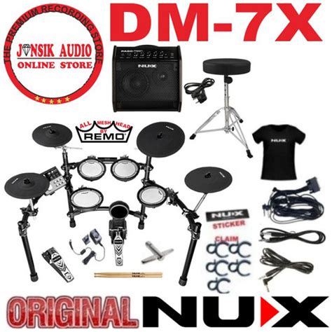 Jual Drum Nux DM7X Digital Drum Elektrik with Mesh Head Remo dm-7x ...