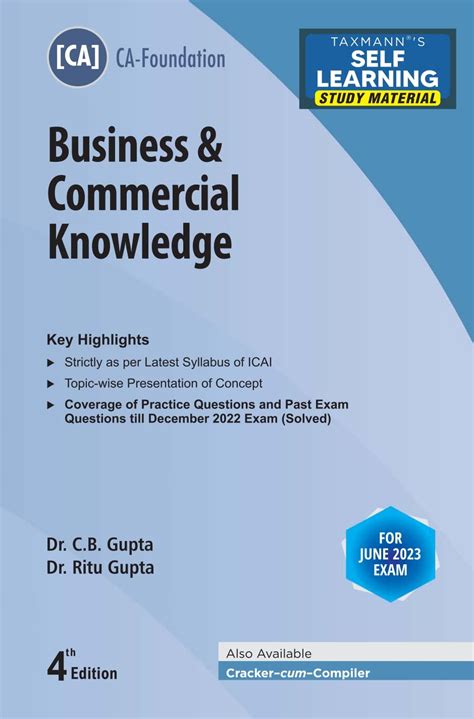 Buy Taxmann's Business & Commercial Knowledge (Paper 4 | BCK) – Study ...