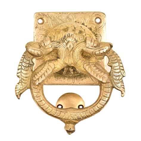 Solid Brass Door Knocker With Thunder Dragon Entrance Door Metal Knocker