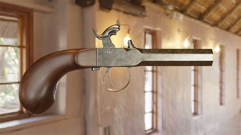 Double Barrel Derringer 3D Model - TurboSquid 2056405