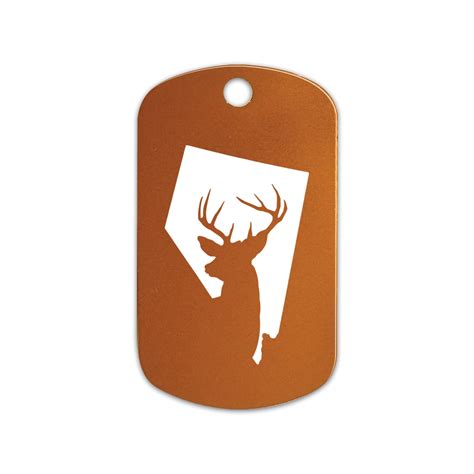 Nevada Deer State GI Dog Tag Aluminum Keychain buck hunt hunting rifle ...