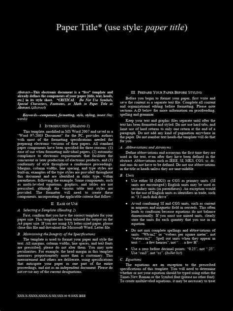 Image result for Ieee Format