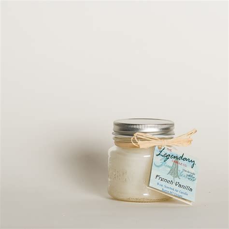 French Vanilla - 8 Ounce Mason Jar Scented Candle - The Legendary ...