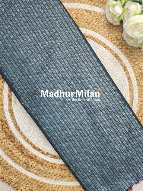 BANARASI ZARI WOVEN SAREE GERMAN BLUE – Madhur Milan