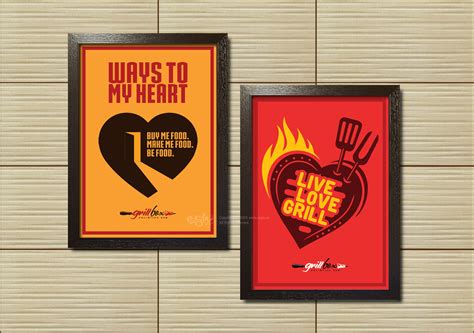 Grill Box quote posters design from Regin Designs