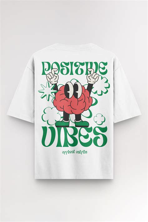 Positive vibes | Oversized T-shirt – OFFBEAT OUTFITS