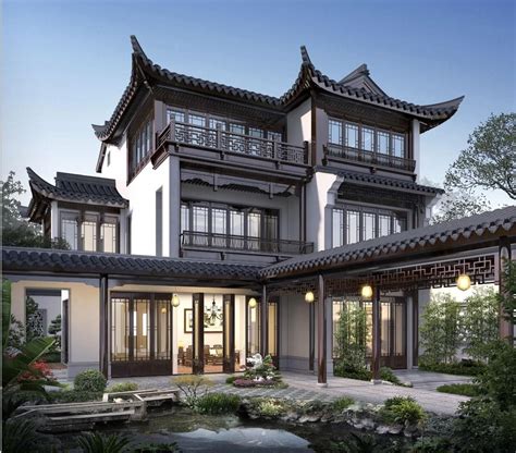 Chinese style rendering | Asian house, House architecture design ...