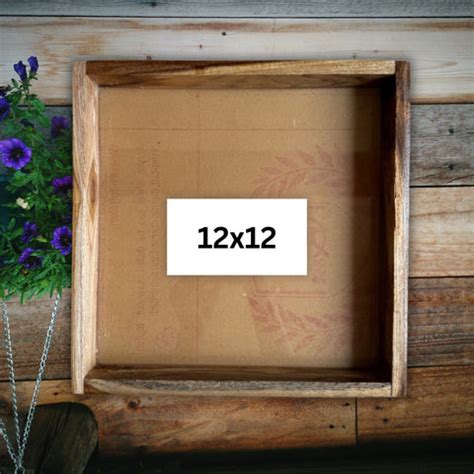 12X12 ACRYLIC TEAK WOOD FRAME – JorShor