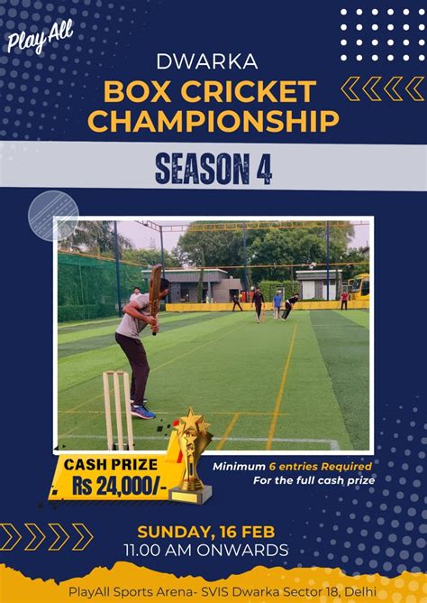 ? PlayAll presents Box Cricket Championship - SVIS, Dwarka, Season- 4 ...