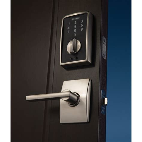 Schlage Touch Century Satin Nickel Electronic Deadbolt Touchscreen ...