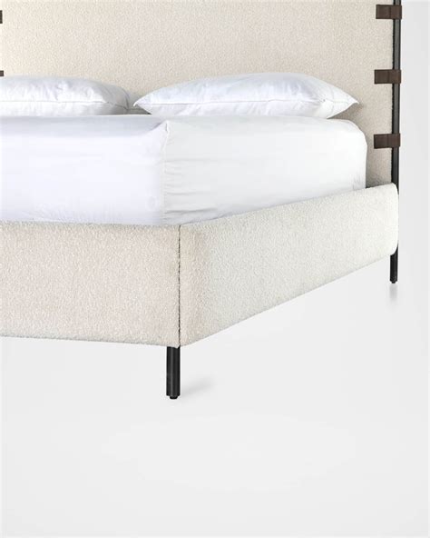 Four Hands Anderson Boucle Queen Bed | Neiman Marcus