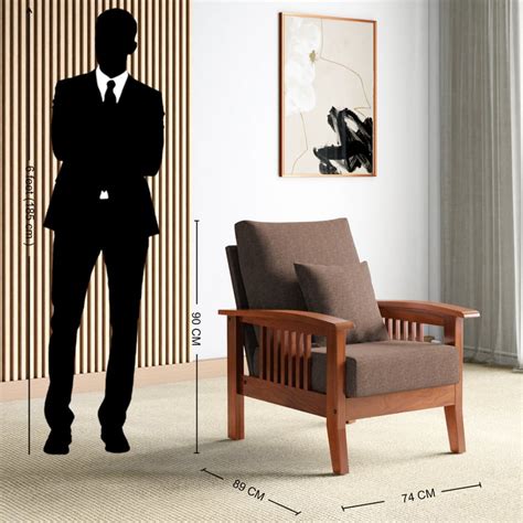 Buy Abby Fabric 1-Seater Sofa - Customized Furniture from Home Centre ...