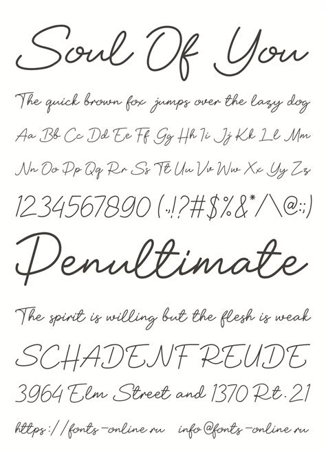 Soul Of You font - map of the soul font