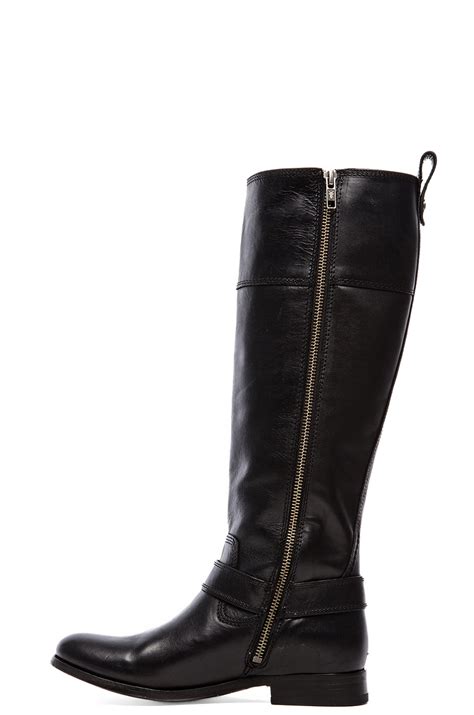 Frye Melissa Harness Inside Zip Boot in Black | REVOLVE