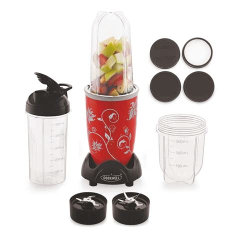 Buy Cookwell Bullet Mixer Grinder, 500W, Pick & Drop Warranty (3 Jars 2 ...