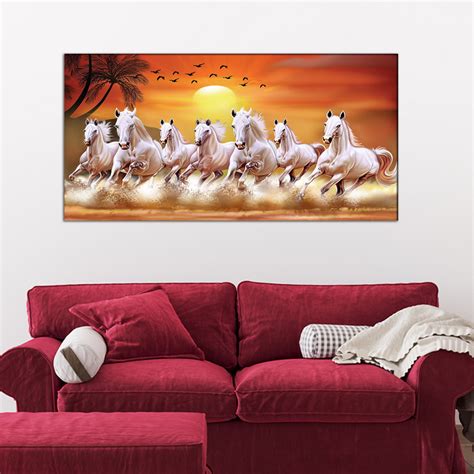 Seven Horse Vastu Painting – A Symbol of Speed, Success & Positive Ene ...
