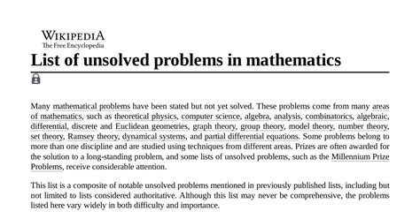Image result for Unsolved Math Problems
