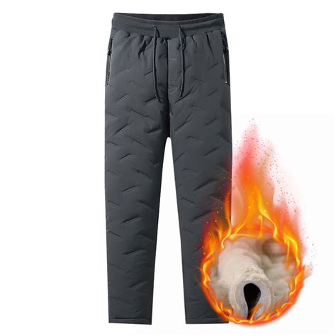 Awdenio Pants for Men Lamb Wool Winter Fleece Pants Sherpa Lined ...