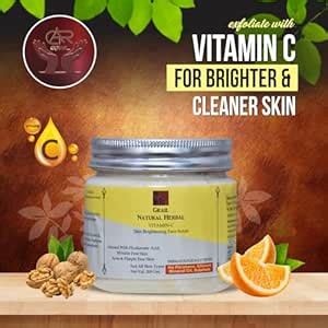 Buy Vitamin C Face Scrub, 200g, Infused with Hyaluronic Acid Online at ...