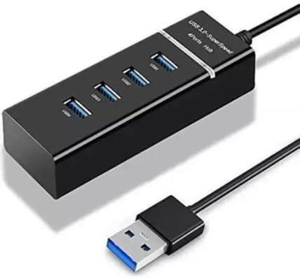 USB Extension 4 Ports USB 3.0 Hub SuperSpeed Portable with Switches for ...