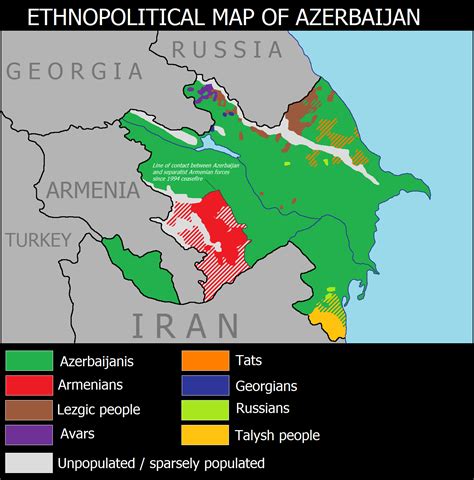 Ethnographic map of Azerbaijan, 2003 | Haritalar, Harita, Tarih