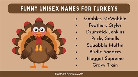 550+ Funny Turkey Names That Will Make You Gobble with Laughter – Teamify Names