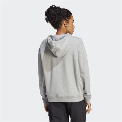adidas Essentials Big Logo Oversized French Terry Hoodie - Grey | Free ...