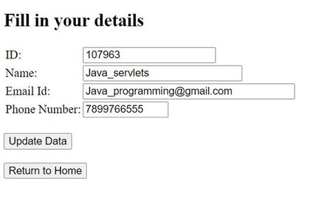 Servlet JDBC Program 的图像结果