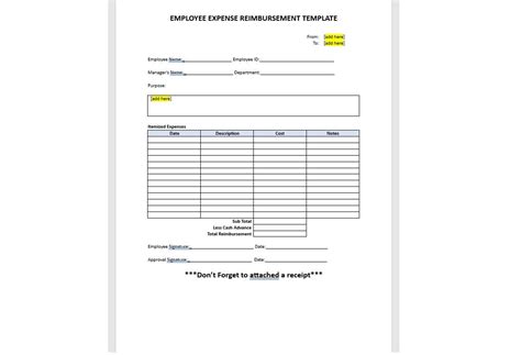 Image result for Expense Reimbursement Form Template